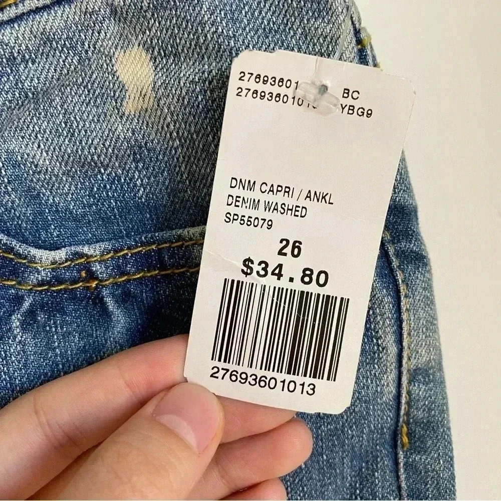 Vintage Forever 21 Rhinestones Capri Crop Ankle Low Rise Jeans 26 - Picture 5 of 5